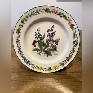 Royal Worcester Herbs Sage Salad Plate 1990 Made in England